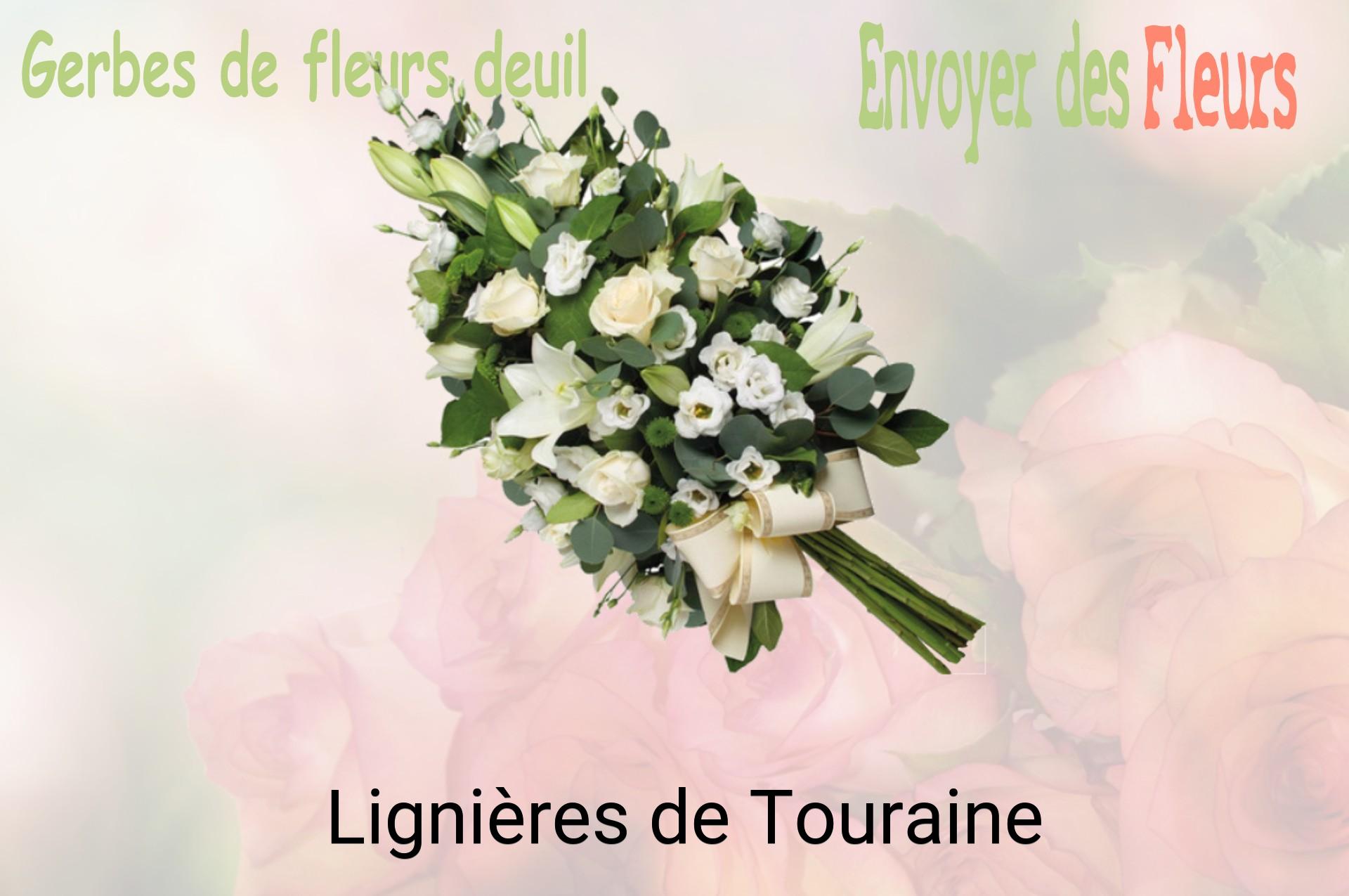 Gerbe de fleurs de deuil livrée à Lignières-de-Touraine